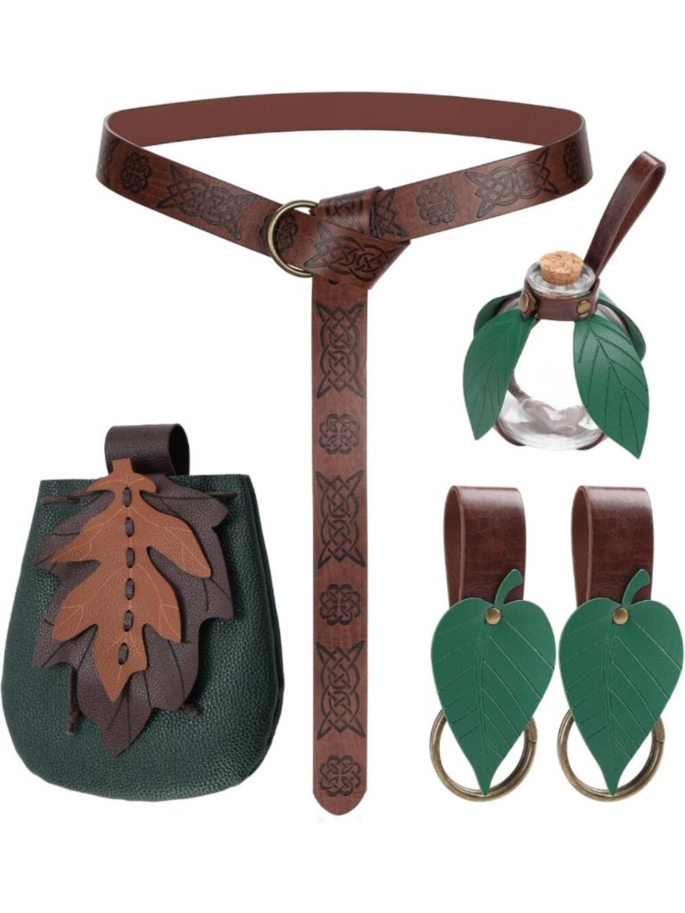 Medieval Leather Belt Pouch for Women | Renaissance Cosplay & Halloween